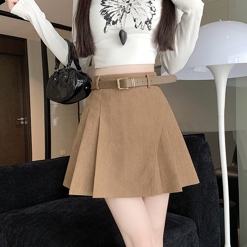 Versatile Corduroy Skirt-Shorts For Women