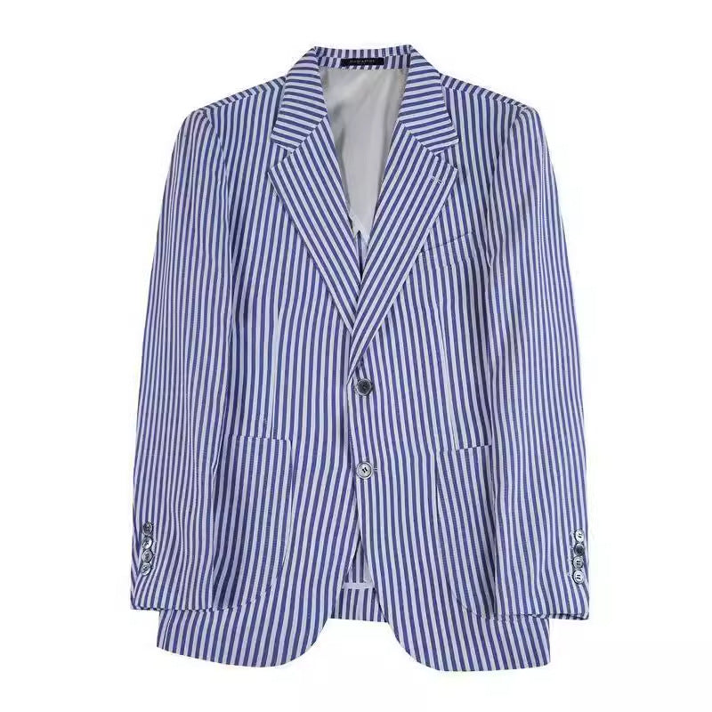 Men's Fashionable Casual Striped Suit Jacket
